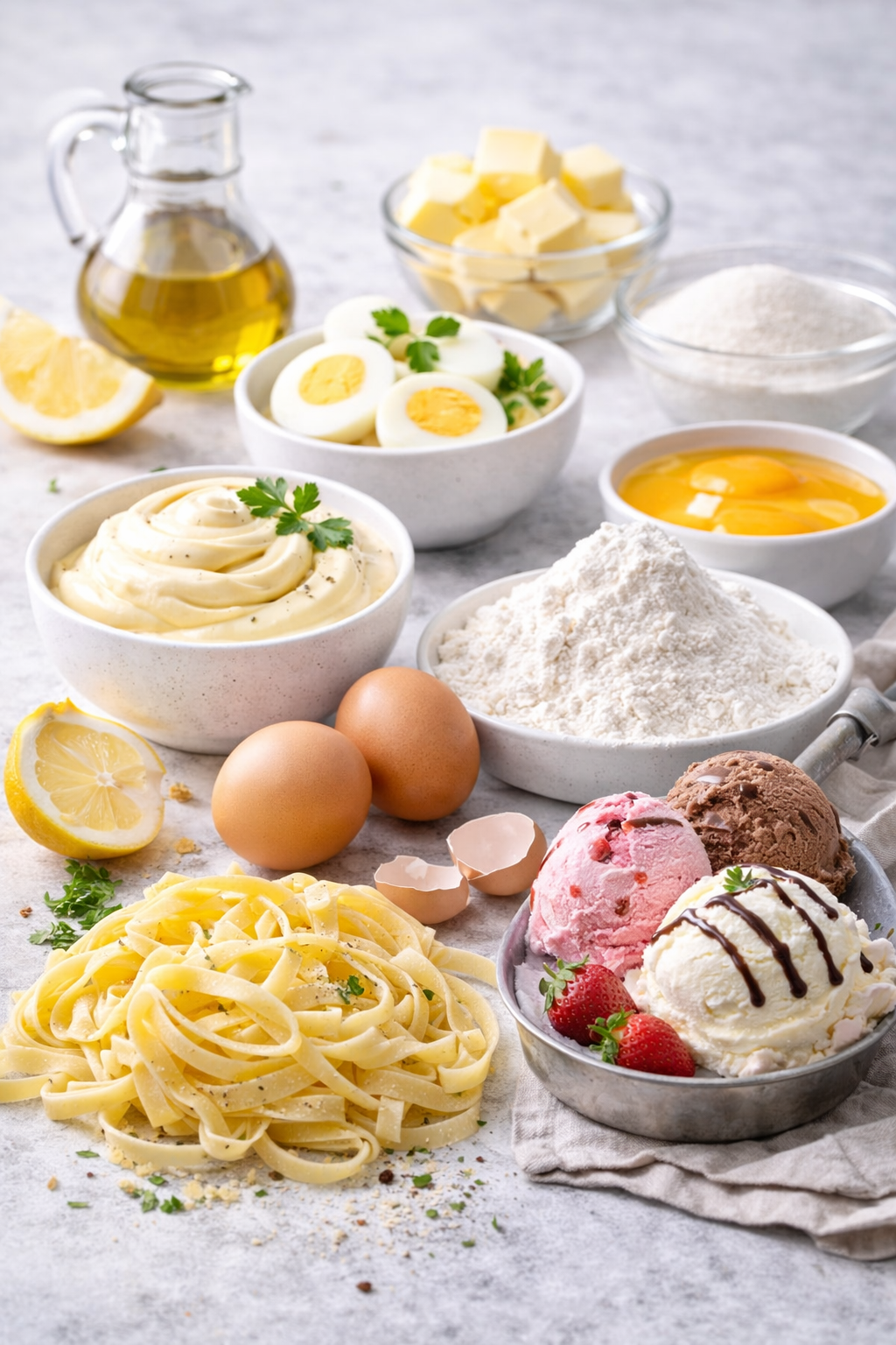 image of curated seasonal dishes for a modern restaurant